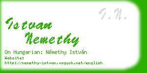 istvan nemethy business card